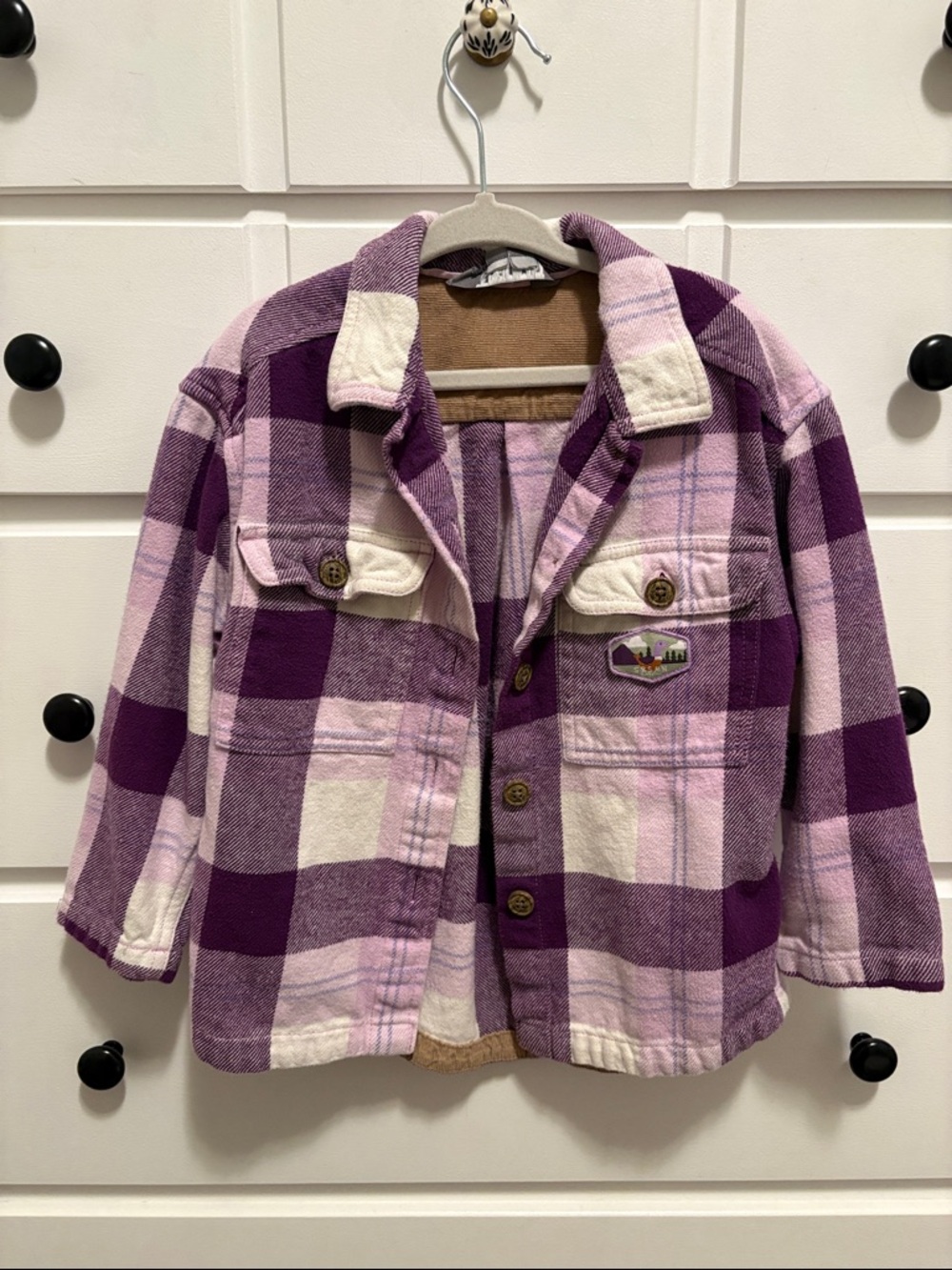 Souris miniPurple Plaid Button-Up